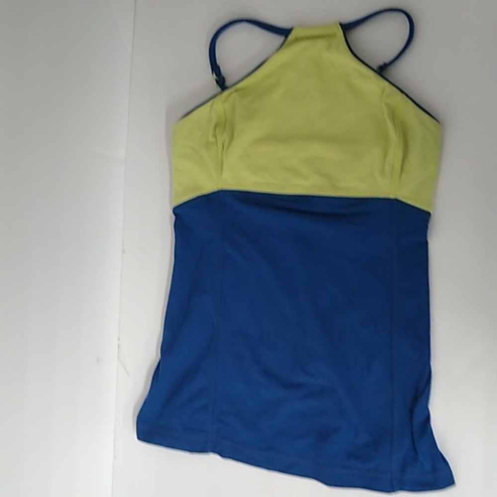 lululemon athletica Yellow and Blue Strappy Tank Top